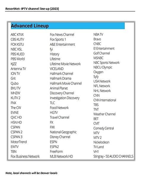TV Provider - Resort Internet Copper Mountain 2