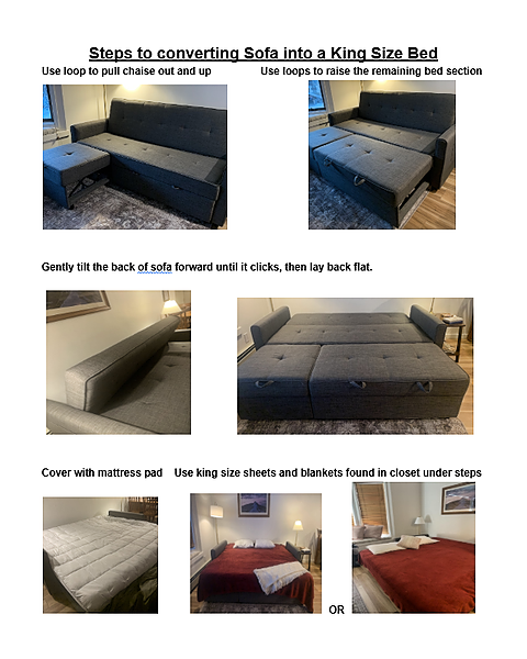 Sofa Bed - How to Convert to Bed 1